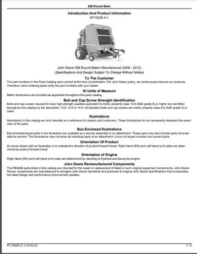 john deere 568 baler parts diagram