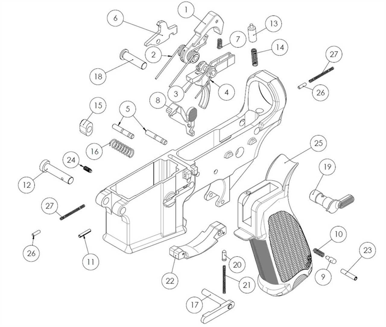 ar15 lower parts diagram