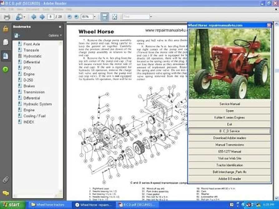 wheel horse parts diagram