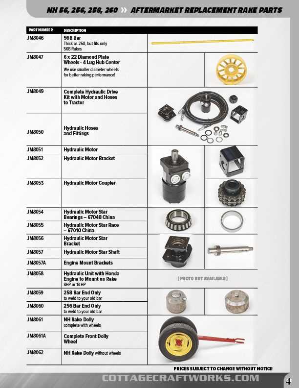 new holland 56 rake parts diagram