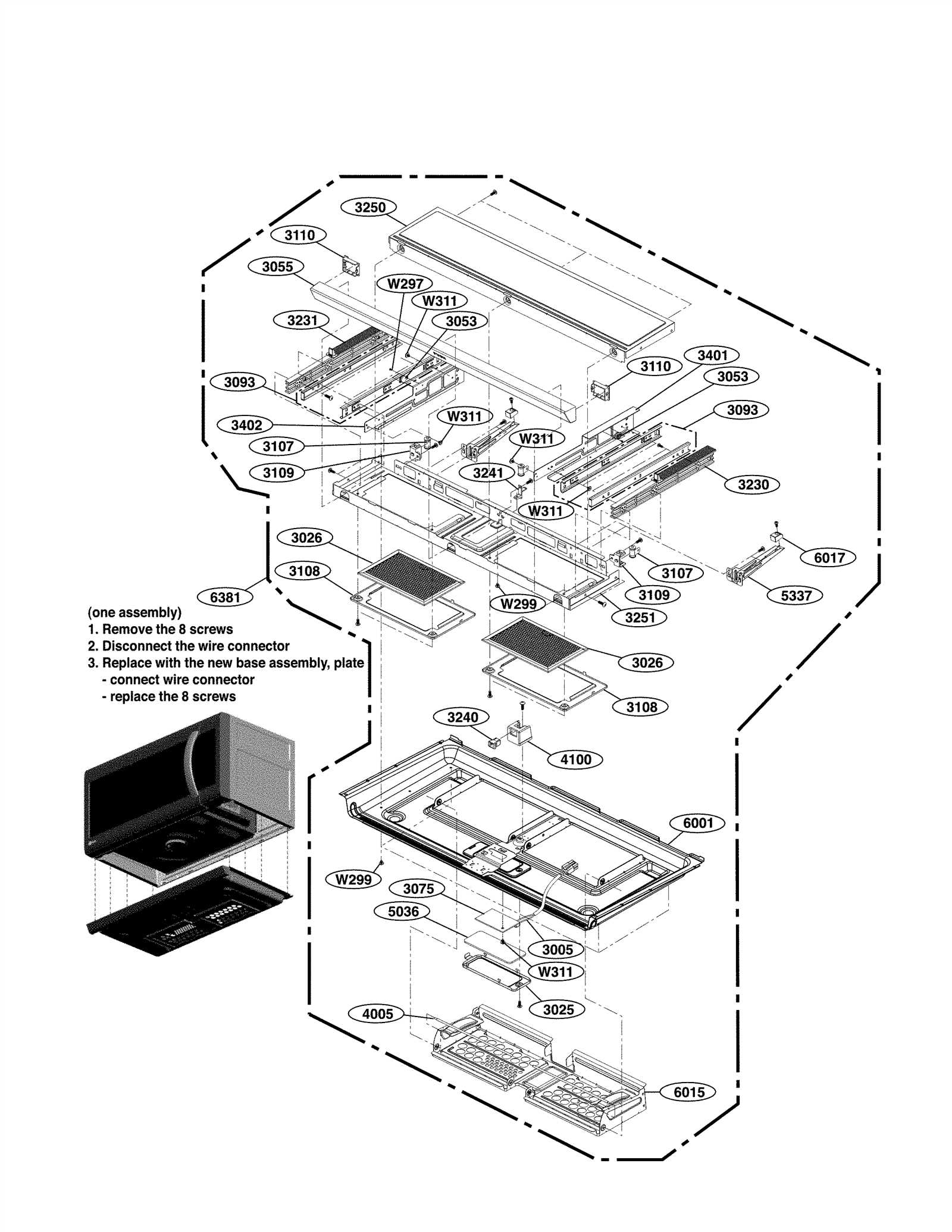 kenmore microwave parts diagram