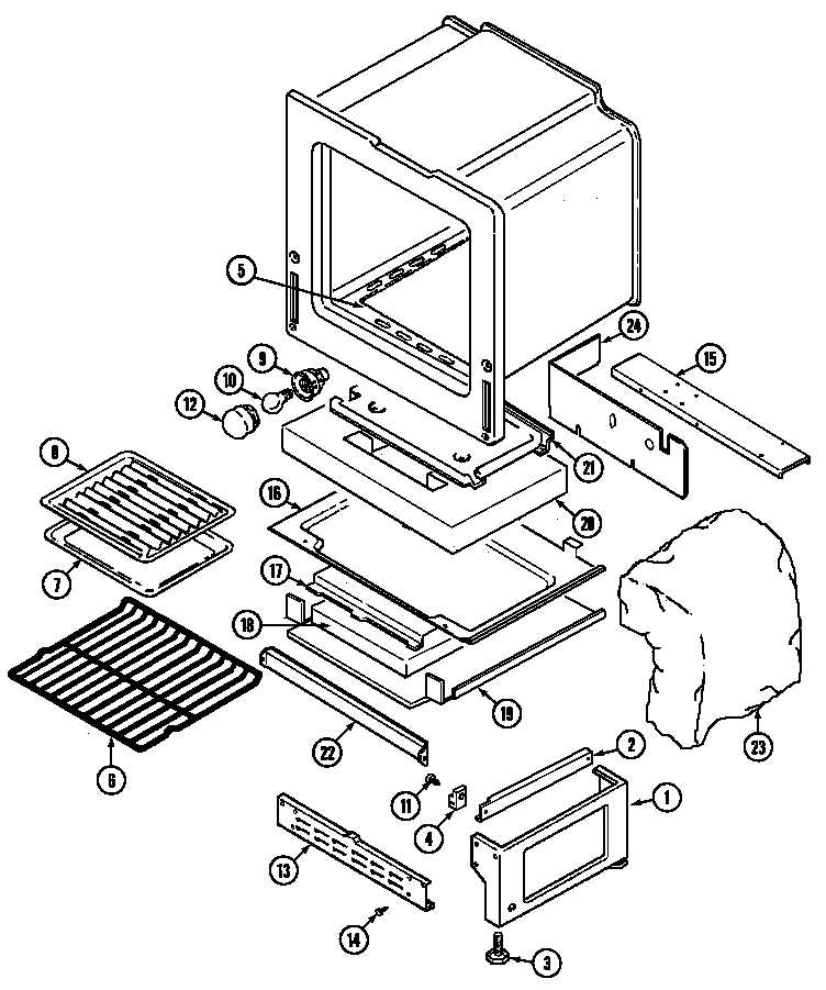 gas range parts diagram