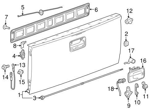 chevy tailgate parts diagram