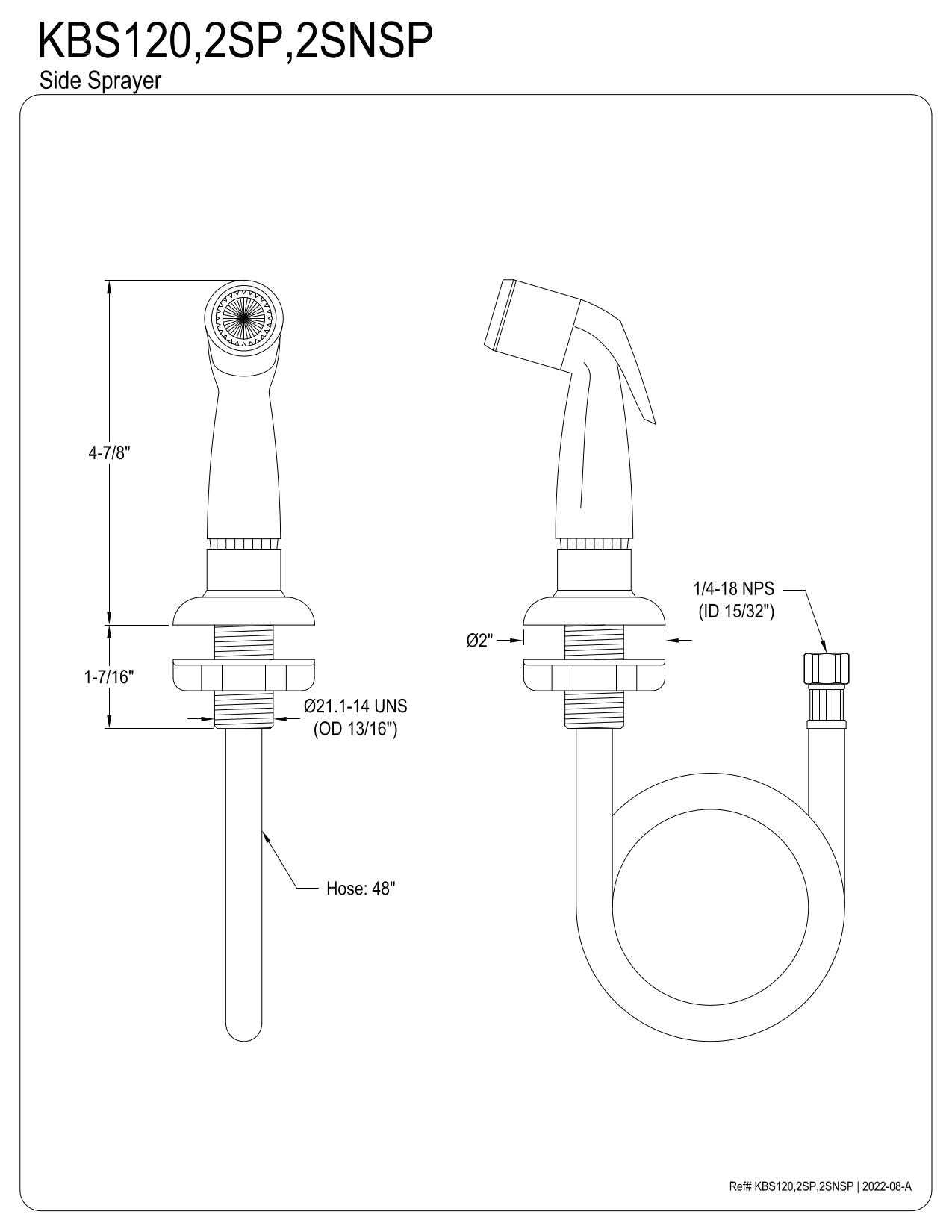 sink sprayer parts diagram