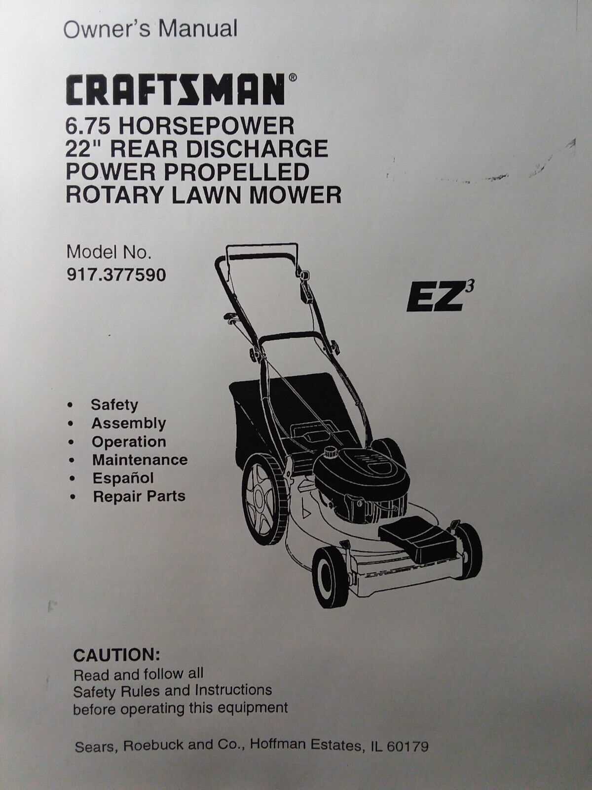 craftsman m140 parts diagram