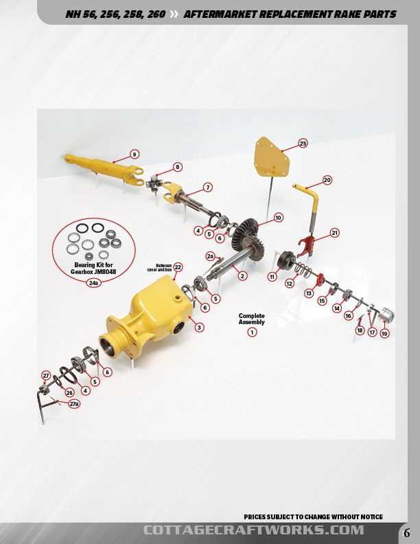 hay rake parts diagram