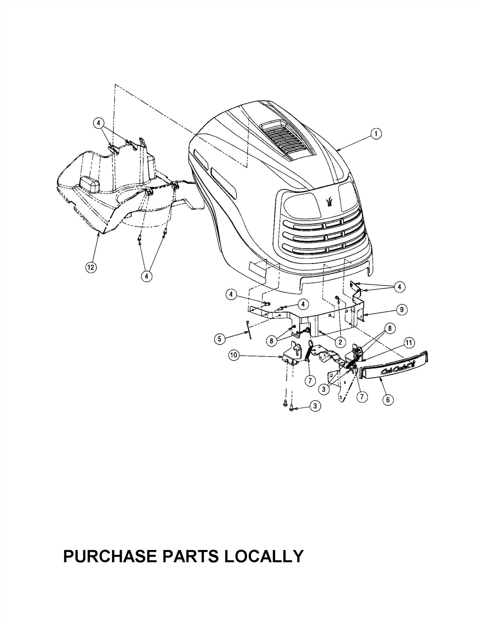 cub cadet weed eater parts diagram