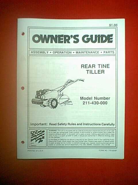 rototiller mtd tiller parts diagram