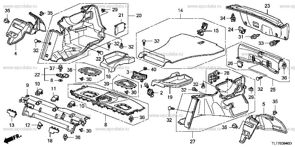 front end honda accord body parts diagram