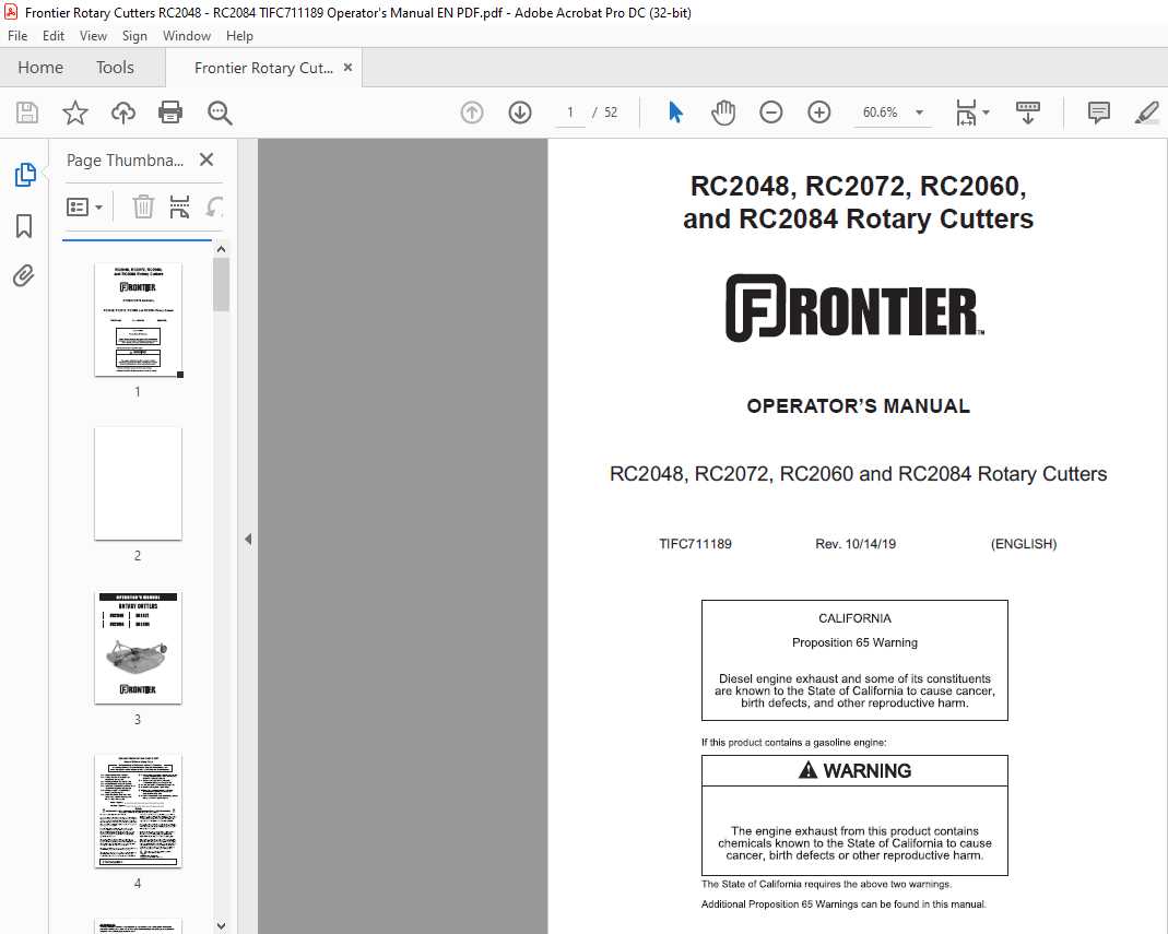 frontier rc2060 parts diagram