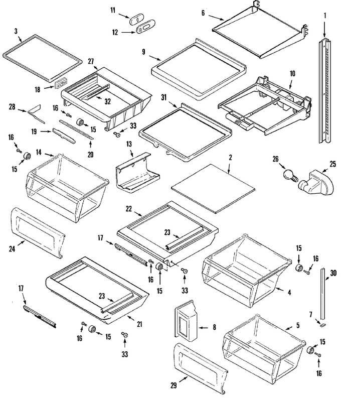 maytag fridge parts diagram