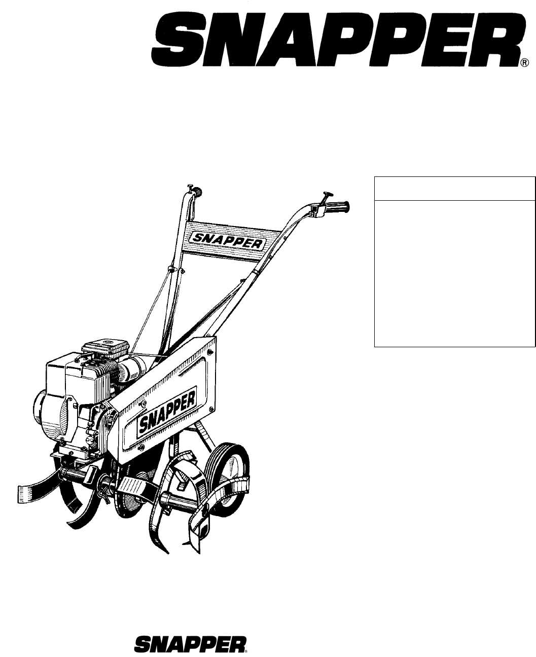 snapper tiller parts diagram