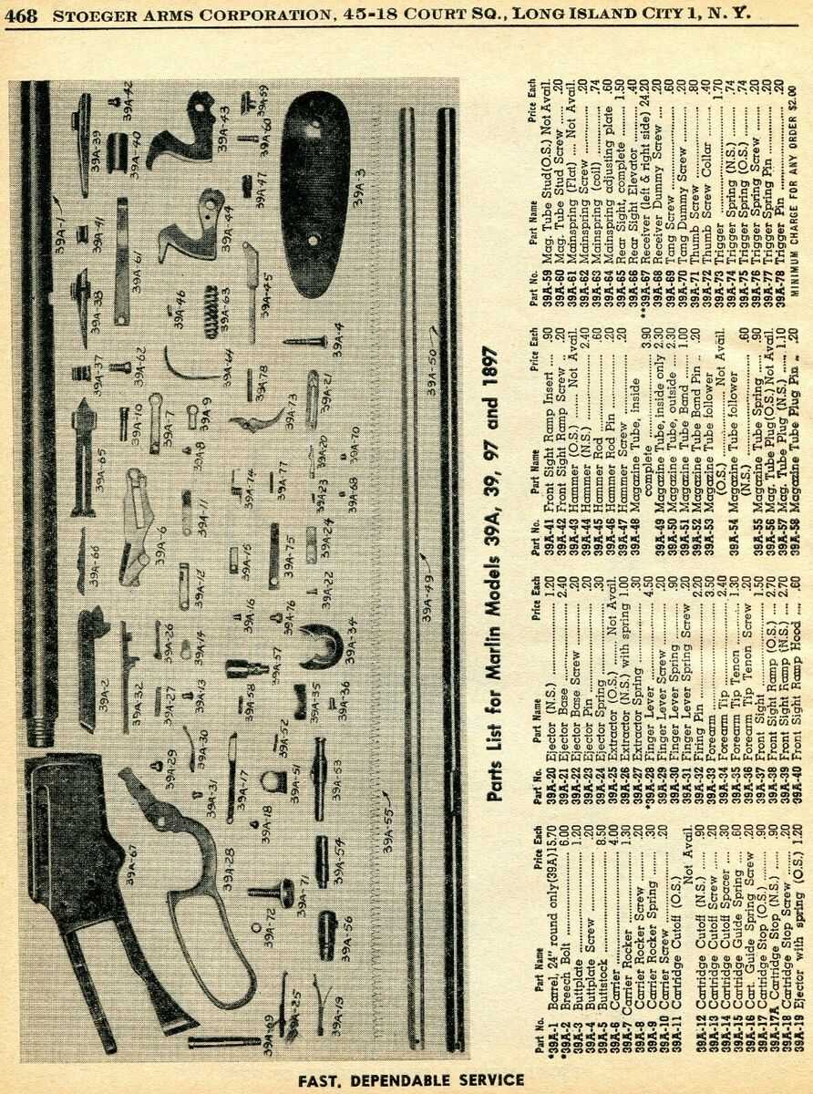 marlin model 39 parts diagram