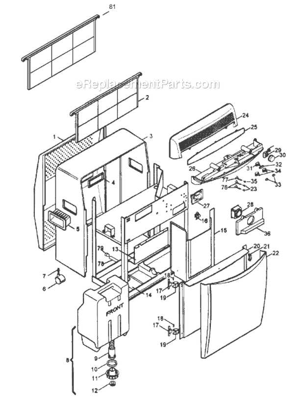 portable air conditioner parts diagram