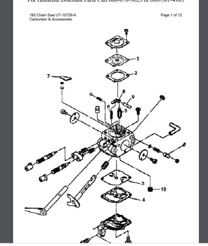 homelite chainsaw parts diagram