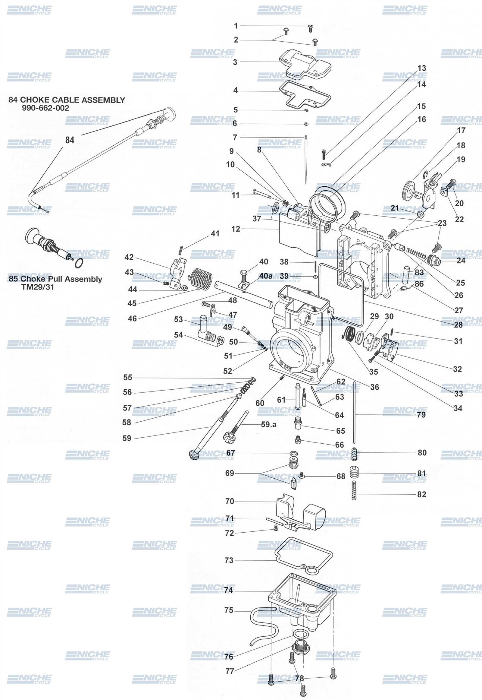 parts of a carburetor diagram