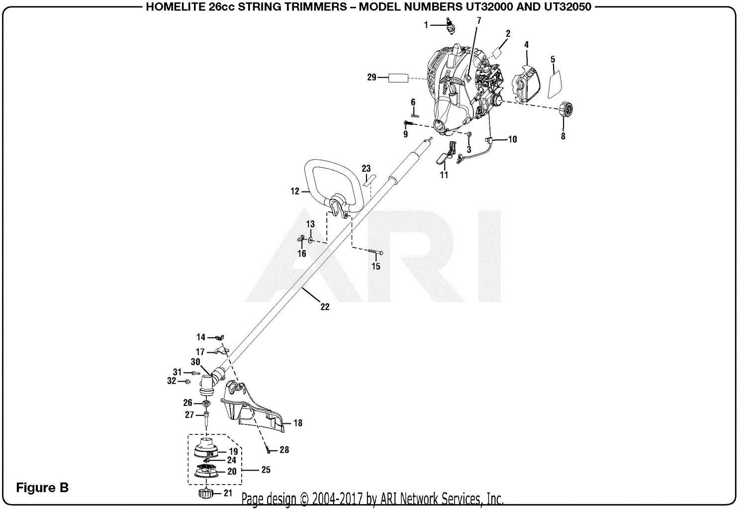 homelite weed wacker parts diagram