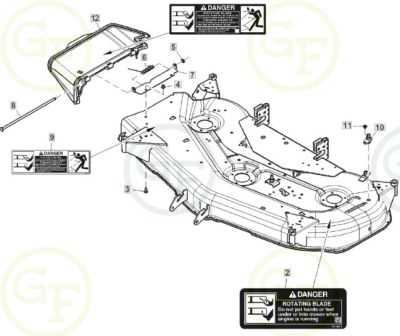 john deere 54 mower deck parts diagram