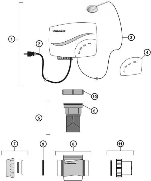 hayward chlorinator parts diagram