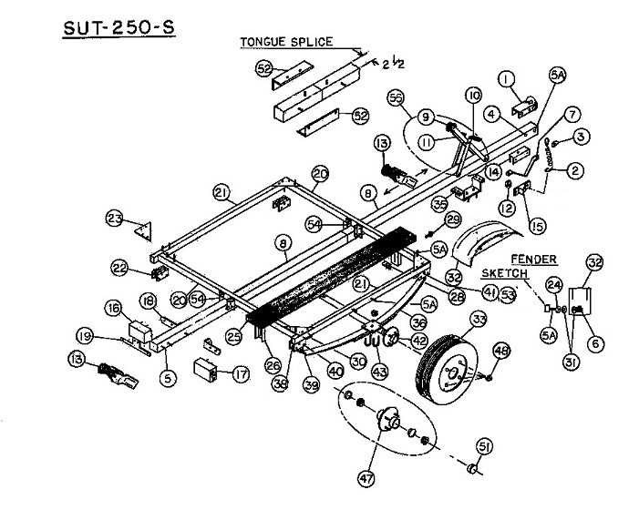 parts of a boat trailer diagram