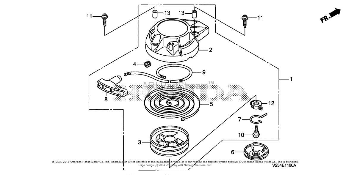 honda fg110 tiller parts diagram