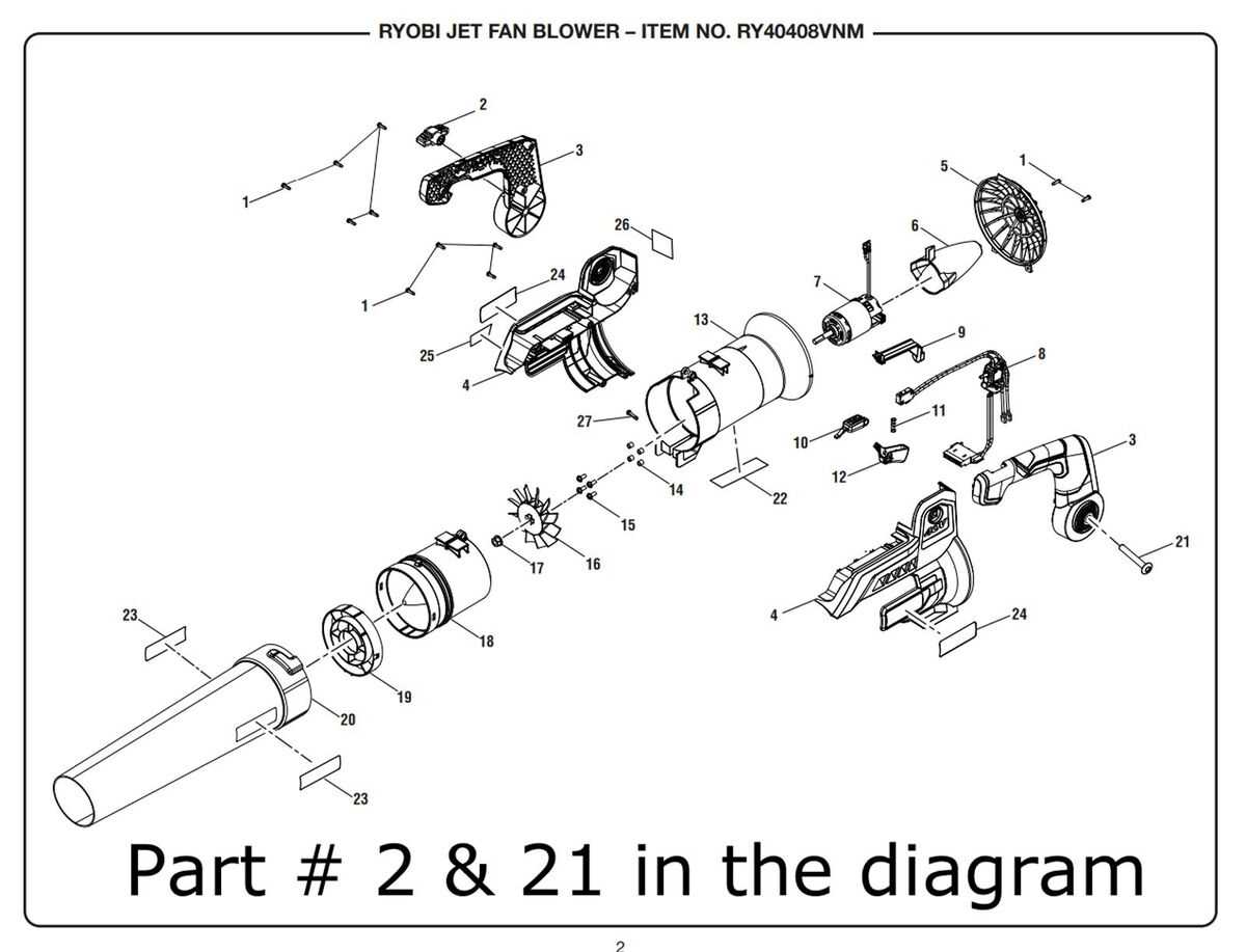 ryobi backpack blower parts diagram