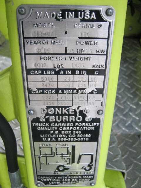 donkey forklift parts diagram