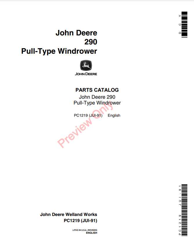 john deere 1219 parts diagram