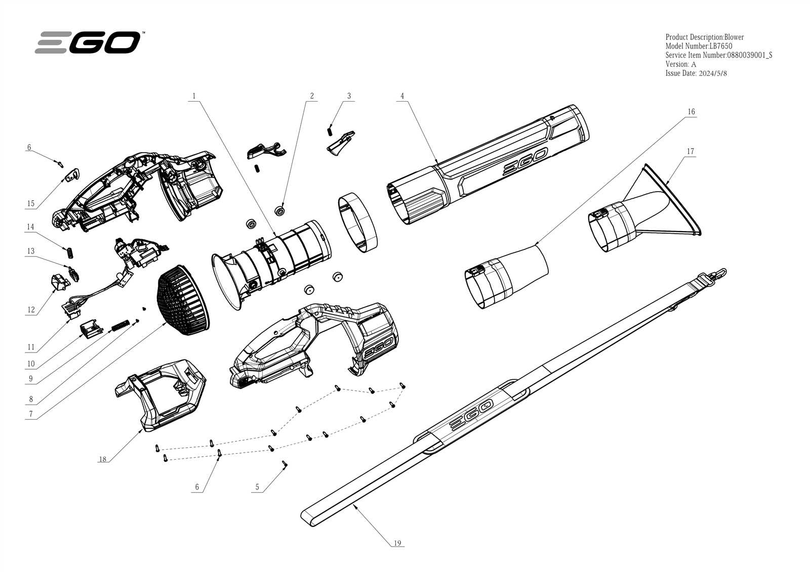 ryobi backpack blower parts diagram