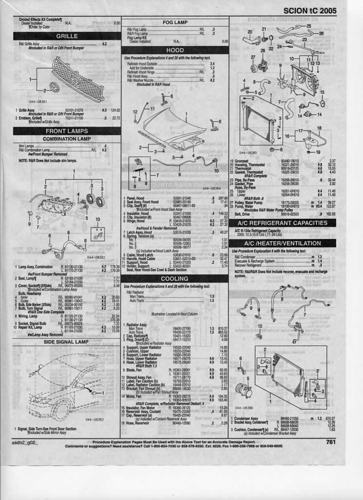 scion tc parts diagram