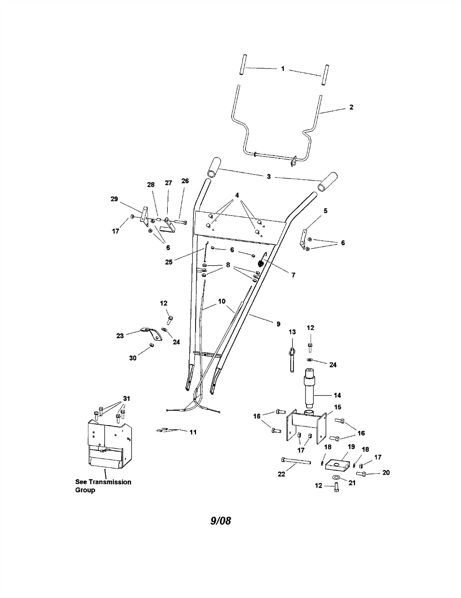 snapper tiller parts diagram