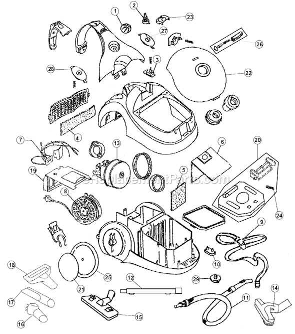 dirt devil vacuum parts diagram