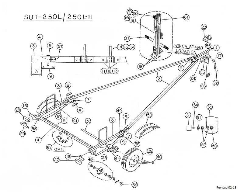 parts of a boat trailer diagram