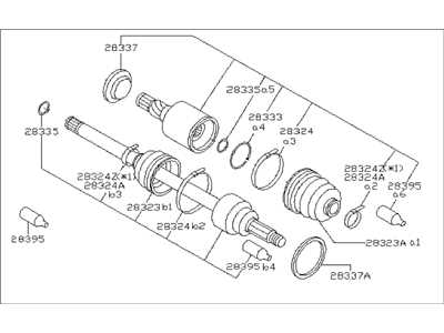 parts of a drive shaft diagram