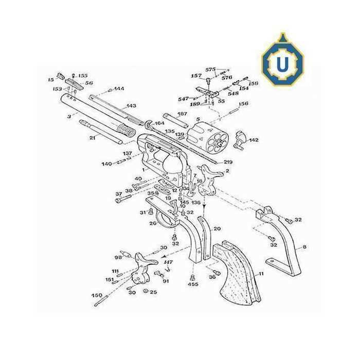 parts of a revolver diagram