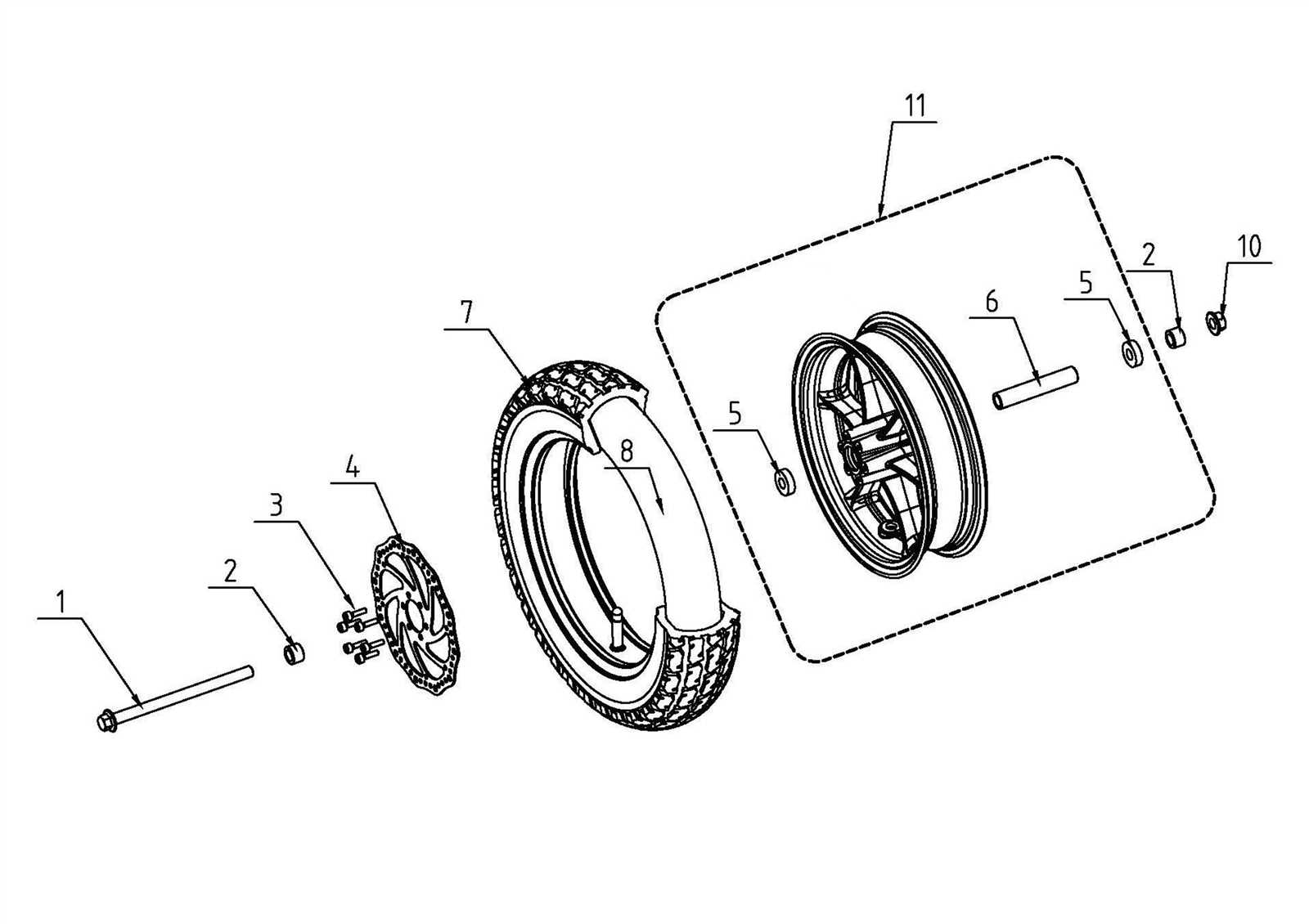 parts of a tire diagram