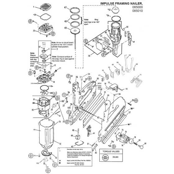 paslode nail gun parts diagram