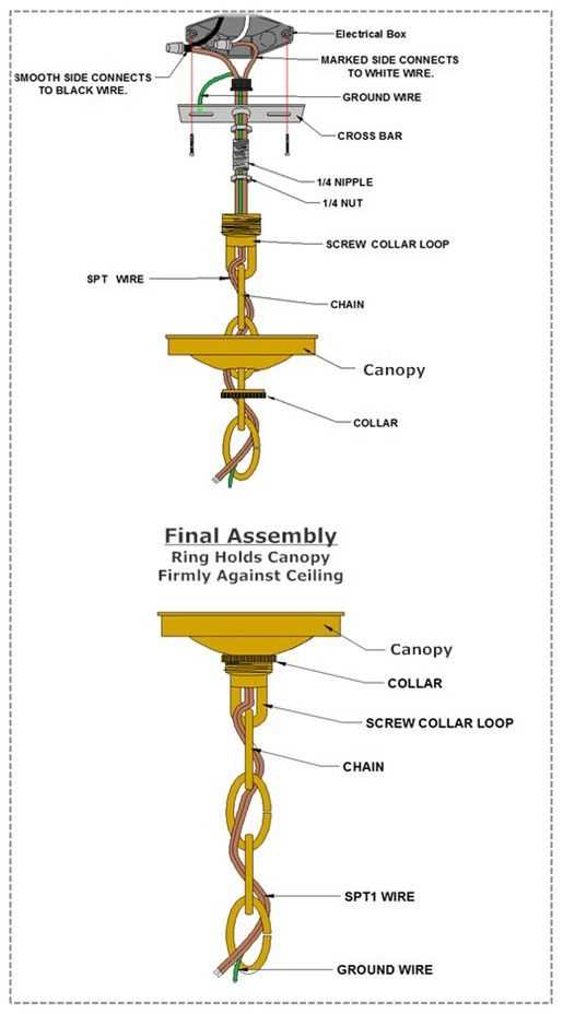 pendant lamp parts diagram