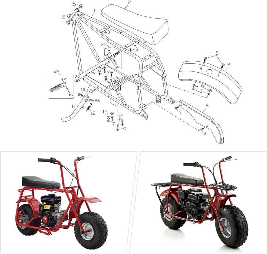 coleman mini bike parts diagram