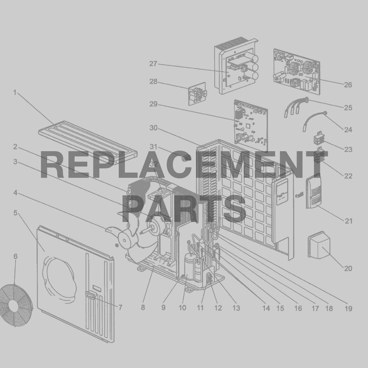 portable air conditioner parts diagram