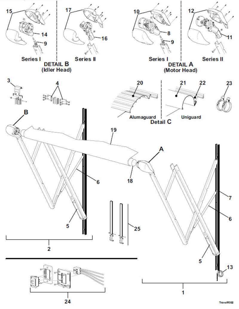 carefree awning parts diagram