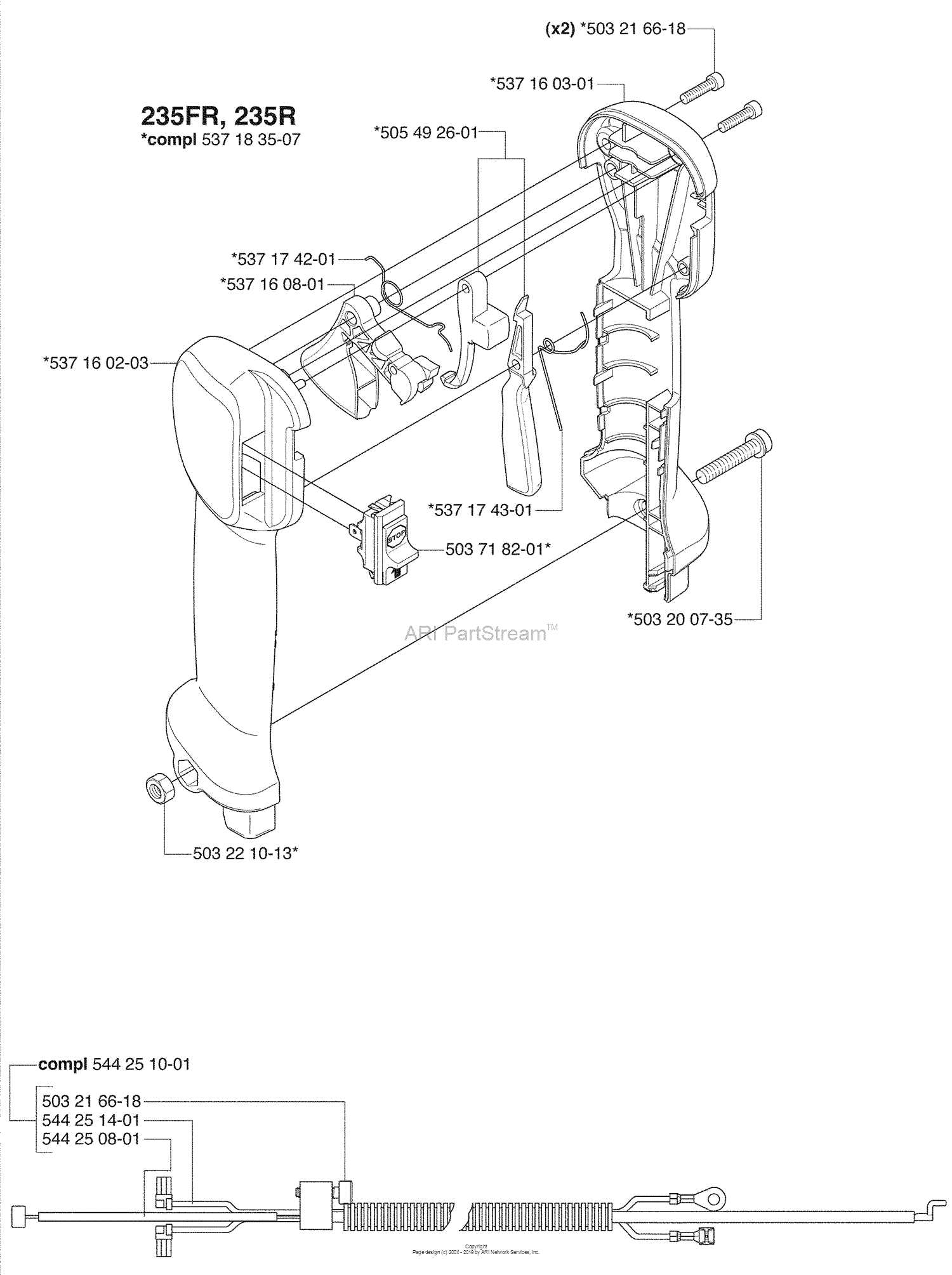 husqvarna 235 parts diagram