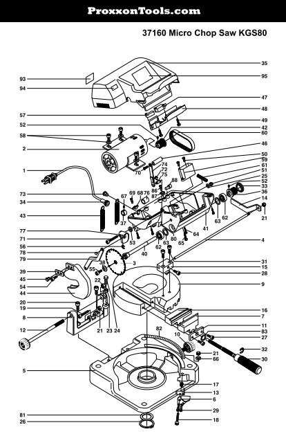 chop saw parts diagram