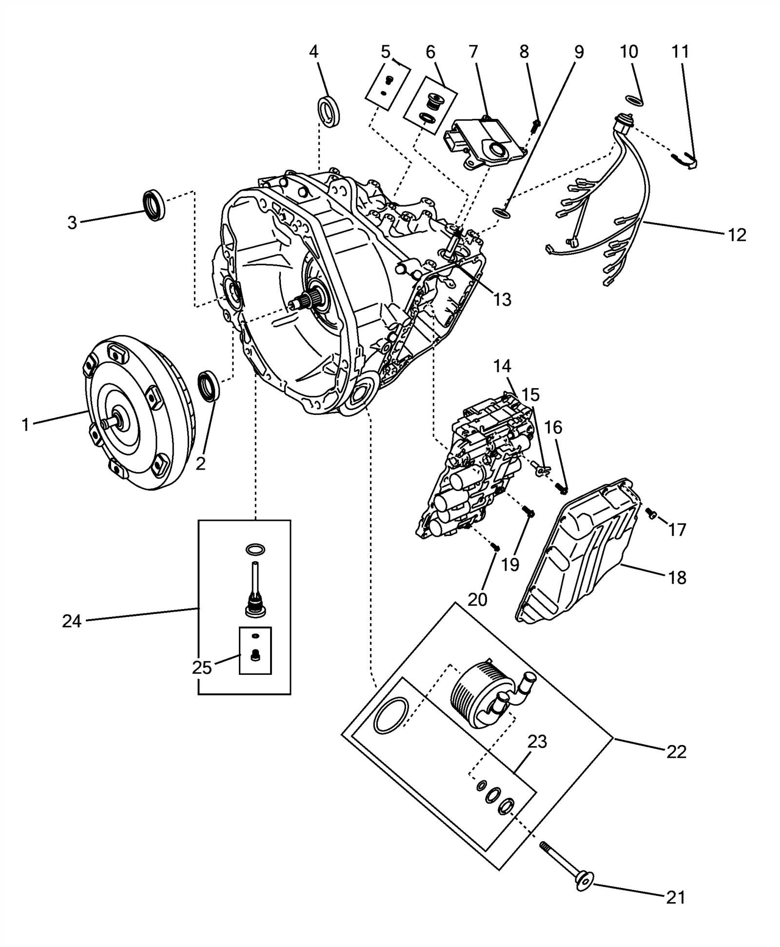 auto transmission parts diagram