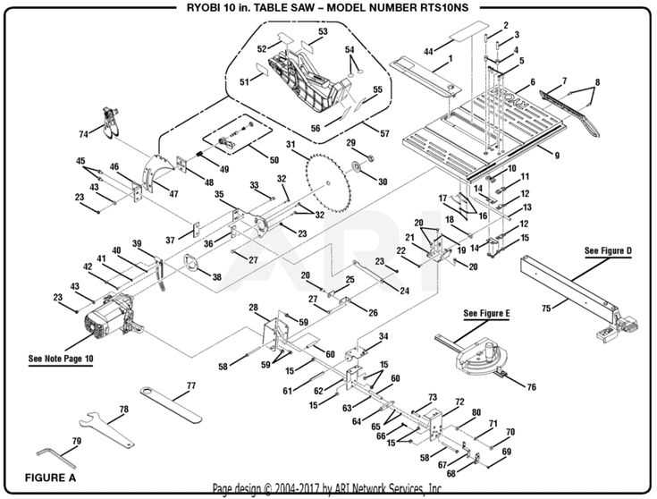 dewalt table saw parts diagram