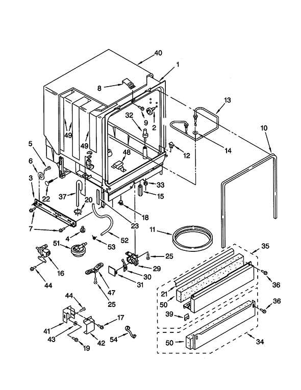 kenmore dishwasher model 665 parts diagram