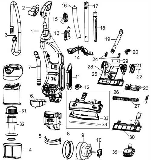 bissell pet hair eraser parts diagram