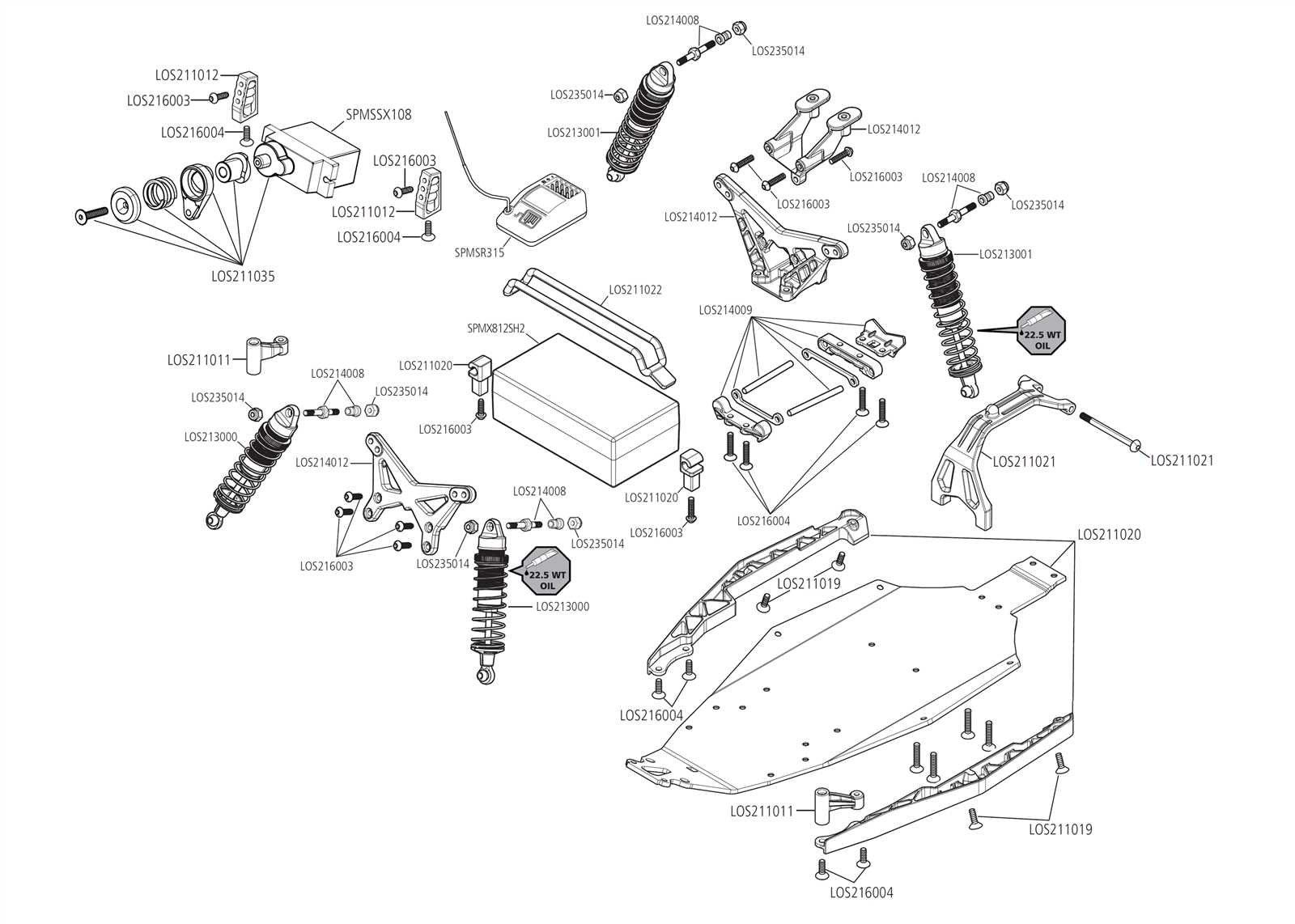 losi mini b parts diagram