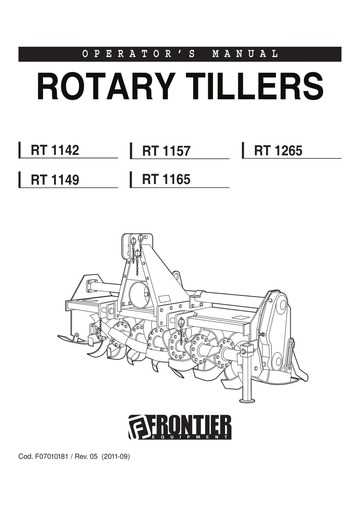 diagram rotary tiller parts