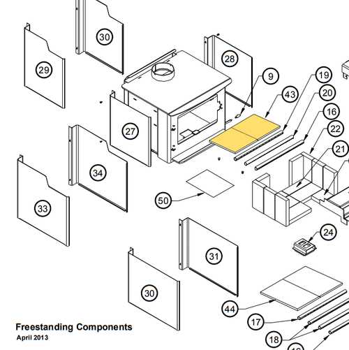 quadra fire 1200 parts diagram